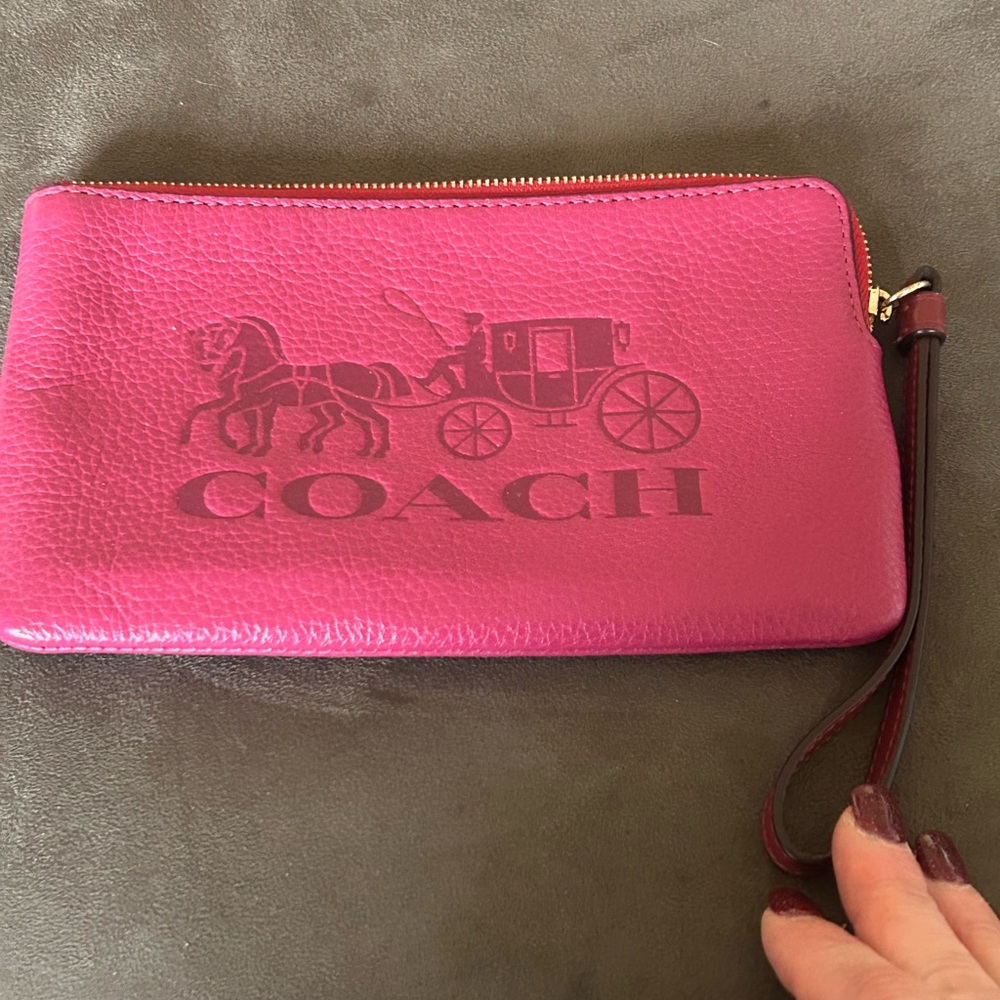 Coach Fuchsia Wristlet Clutch